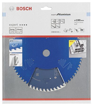 Bosch  Alüminyum Testere Bıçağı 190*20 mm 56 Diş Expert 2608644101